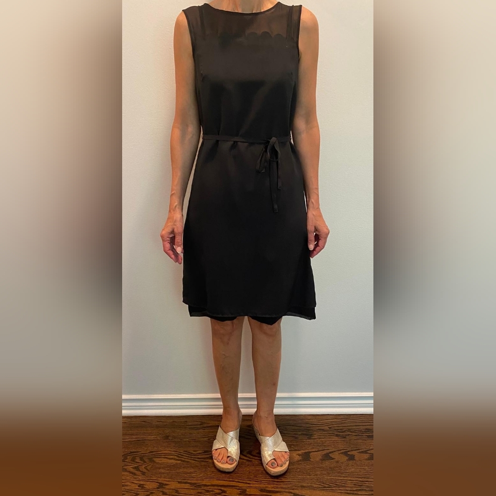 Black, short, sleevless summer dress. Size 2